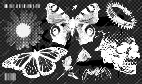 Premium Vector Trendy Grunge Elements Collection With A Retro