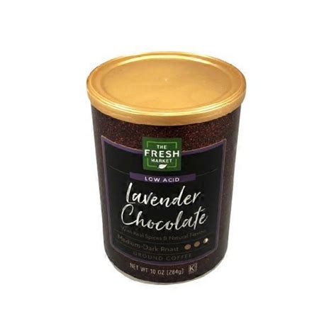 The Fresh Market Low Acid Lavender Chocolate Ground Coffee (10 oz ...