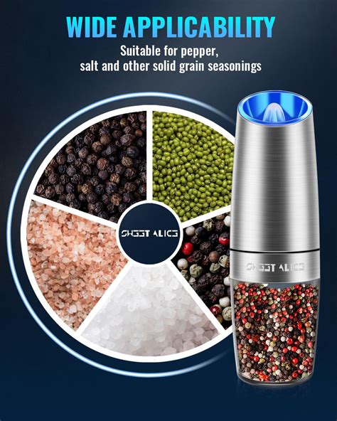 Snapklik Gravity Electric Pepper And Salt Grinder Set Salt And