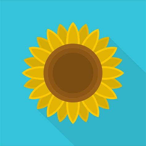 Icono de girasol maduro ilustración plana de icono de vector de girasol