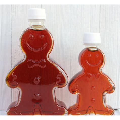 Gingerbread Man Maple Syrup Holiday Bottle Slate Valley Farms