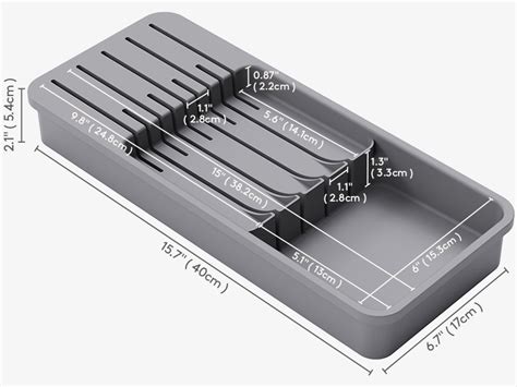 Lifewit Knife Drawer Organizer Drawer Knife Block For 9 Knives 2 Tier Knife Insert