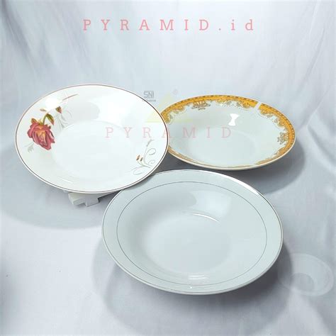 Jual PYRAMID PIRING MAKAN 9 23 CM Piring Makan Porselen Keramik