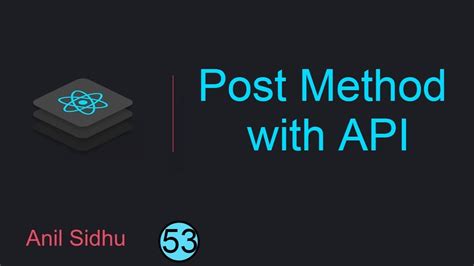 React Tutorial For Beginners Post Method In Rest Api Youtube