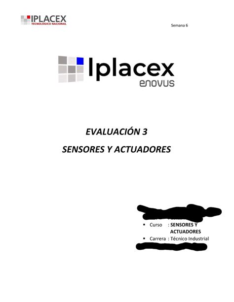 EVA 3 6A Sensores Y Actuadorespdf EVALUACIÓN 3 SENSORES Y ACTUADORES