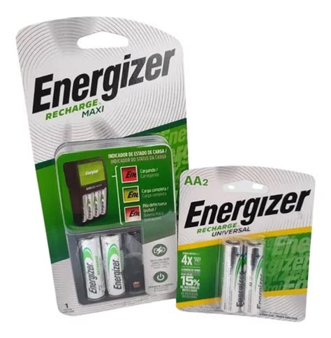 Cargador Energizer Maxi Bateria Recargable Aaa X2 Combo Kit Envío gratis