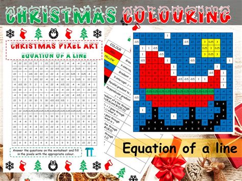 Christmas Maths Gcse Revision On The Equation Of A Line Teaching