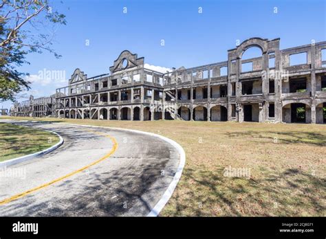 The Ruins Of The Mile Long Barracks In Corregidor Island Stock Photo