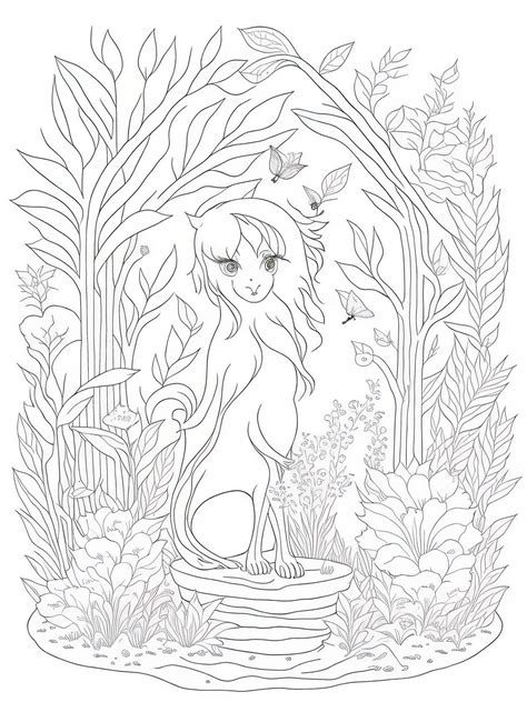 Premium Vector Imagination039s Playground Fairy Garden Coloring Activity