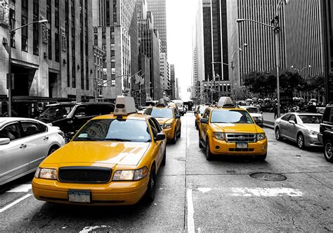 Papier Peint New York Taxis Am Ricains Tenstickers