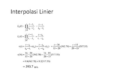 Interpolasi Dengan Metode Lagrange Kelompok 6 Interpolasi Interpolation