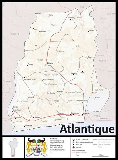 Carte Du D Partement De L Atlantique B Nin