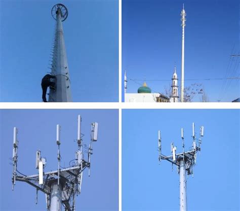 Steel Antenna Poles Towers Monopole Tower For Broadcasting Cell Phone