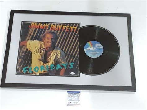 Jimmy Buffett Signed Framed Floridays Album Promo Flat Autographed