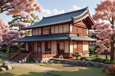 Premium Photo View Of D House In Japanese Style