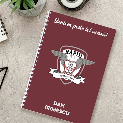 Notebook Fc Rapid Personalizat Cu Nume I Mesaj Stargift Ro