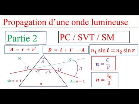 Partie Propagation D Une Onde Lumineuse Bac Pc Svt Sm Youtube