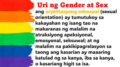 Mga Uri Ng Gender Sex At Gender Rolespdf