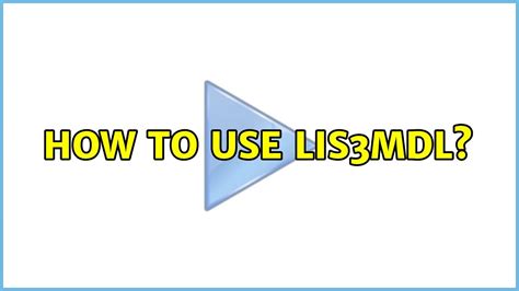 lismdl  solutions youtube