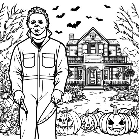 Michael Myers Image Coloring Page Download Print Or Color Online For