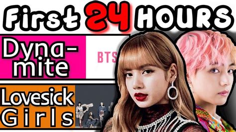 Blackpink Lovesick Girls Vs Bts Dynamite View Count [first 24 Hours