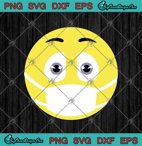 Emoji With Face Mask Corona Coronavirus SVG PNG DXF EPS Fuck Covid 19