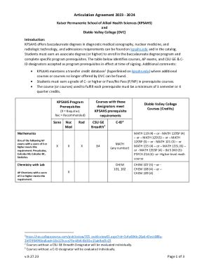 Fillable Online Kaiser Permanente School Of Allied Health Sciences Fax