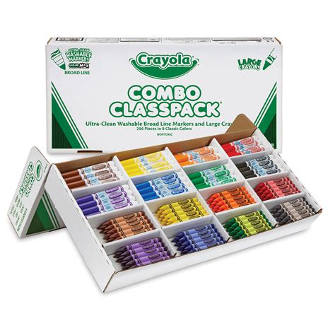 Crayola Combo Classpack Pkg Of Large Size Crayons And Washable