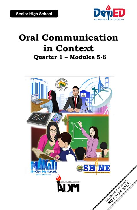 Ocomm In Context Oral Communication In Context Quarter Modules