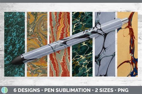 Vintage Marbled Pen Wraps Epoxy Sublim Graphic By Enliven Designs