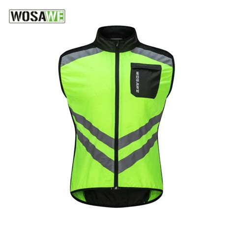 Wosawe Safety Reflective Cycling Vest Men S Sleeveless Jacket Bike