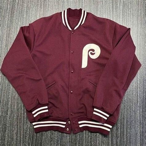 Full Snap MLB Philadelphia Phillies Varsity Wool Jacket Jacket Makers