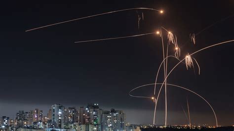 Watch Israels Iron Dome Intercepts Rockets Launched From Gaza Euronews