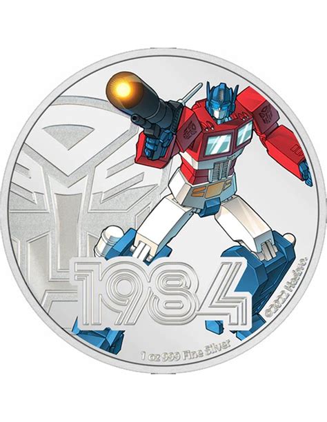 OPTIMUS PRIME Transformers 1 Oz Silver Coin 2 Niger 2022