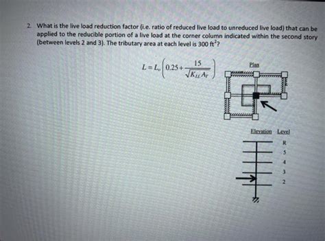 Solved 2 What Is The Live Load Reduction Factor Ie Ratio