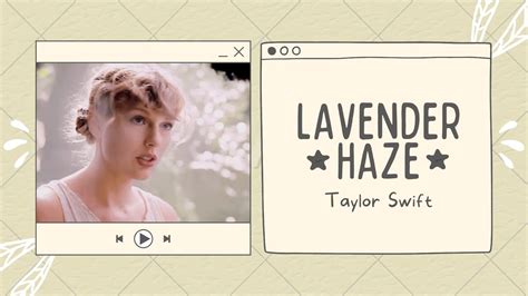 Lavender Haze Taylor Swift Lyrics Youtube