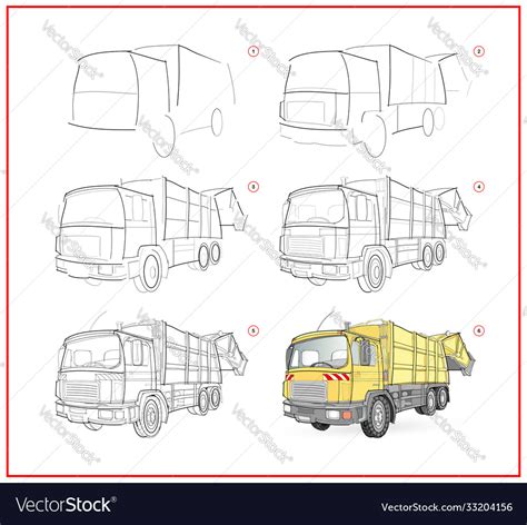 Page Shows How To Learn Draw Step Royalty Free Vector Image