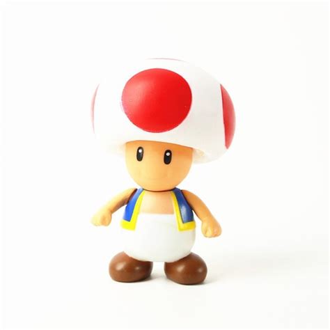 Action Figure Cogumelo Toad Mushroom Super Mario Bros Boneco