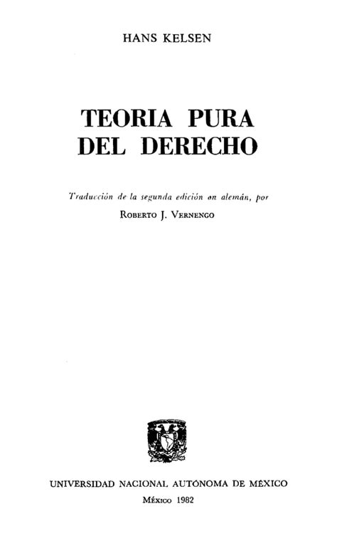 Teoría pura del Derecho Kelsen pdf