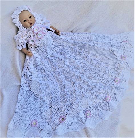 Crochet Patterns Of Christening Gowns At A Discount Price Etsy