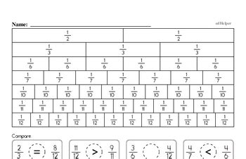 Third Grade Fractions Worksheets Equivalent Fractions Edhelper