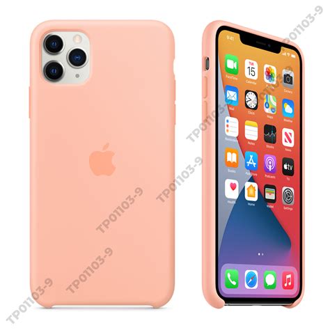 Estuche Apple De Silicona Iphone 11 Pro Max Con Magsafe Color Pomelo Tecnopront