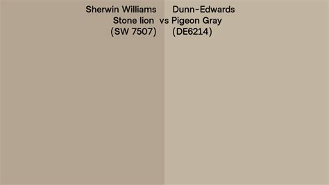 Sherwin Williams Stone Lion SW 7507 Vs Dunn Edwards Pigeon Gray