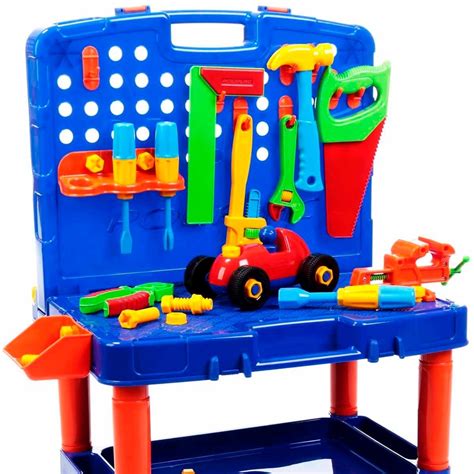 Bancada Maleta De Ferramentas Brinquedo Infantil Didático R 167 00