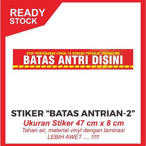 Jual Stiker Batas Antrian Model Cm X Cm Promo Shopee Indonesia