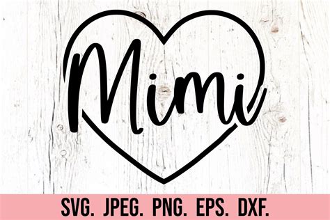 Loved Mimi Heart Svg Mothers Day Svg Graphic By Happyheartdigital