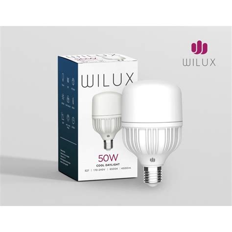 Jual Lampu WILUX LED TBulb 50W Putih CDL 6500K T BULB Kapsul GEN2