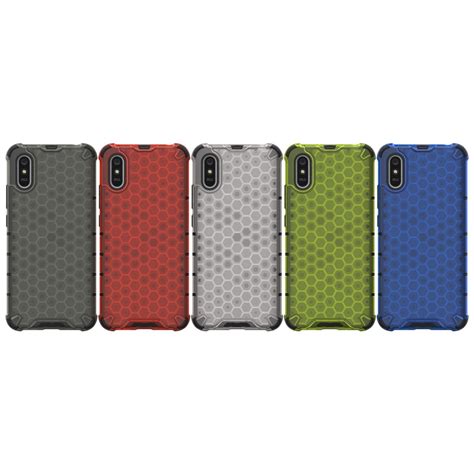 For Xiaomi Redmi 9A Shockproof Honeycomb PC TPU Case Green