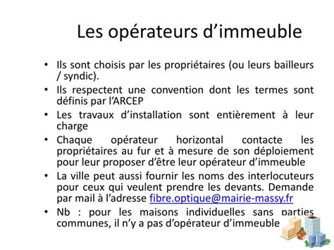 PPT Les opérateurs dimmeuble PowerPoint Presentation free download