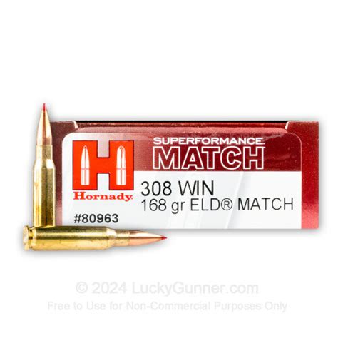 Bulk 308 Ammo For Sale 168 Grain Eld Match Ammunition In Stock By Hornady Superformance Match